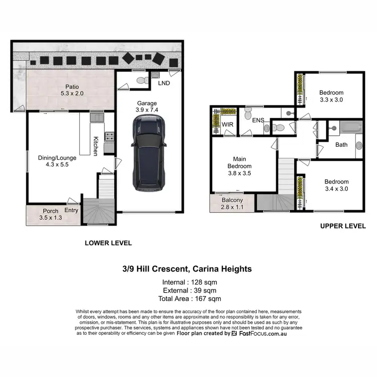 Floorplan of Homely townhouse listing, 3/9 Hill Crescent, Carina Heights QLD 4152