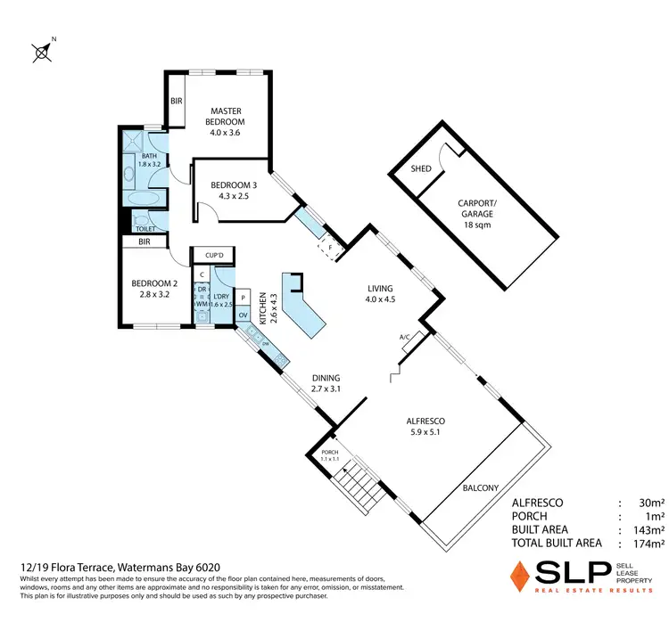 Floorplan of Homely apartment listing, 12/19 Flora Terrace, Watermans Bay WA 6020