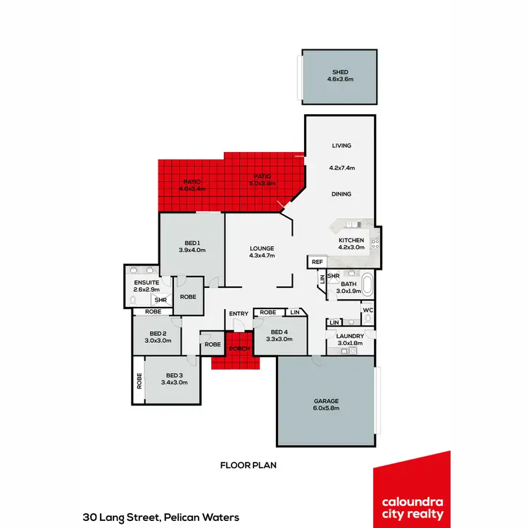 Floorplan of Homely house listing, 30 Lang Street, Pelican Waters QLD 4551