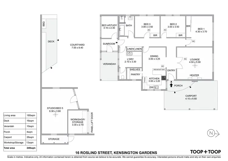 Floorplan of Homely house listing, 16 Roslind Street, Kensington Gardens SA 5068