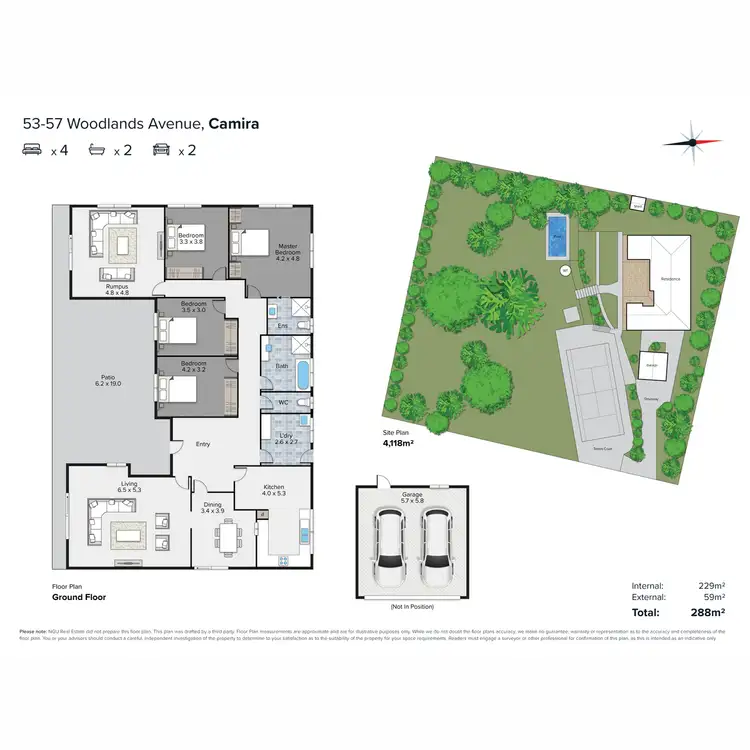 Floorplan of Homely house listing, 53-57 Woodlands Avenue, Camira QLD 4300