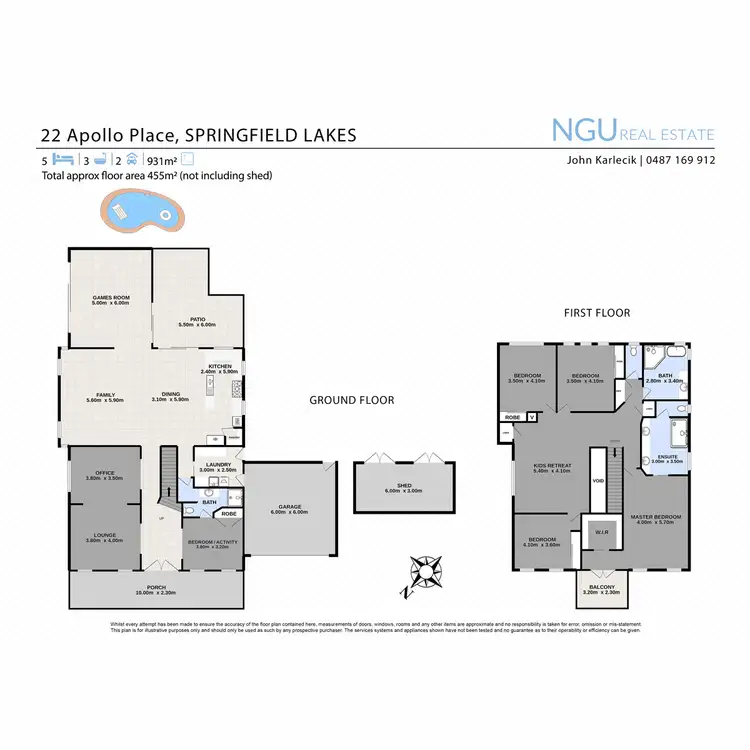 Floorplan of Homely house listing, 22 Apollo Place, Springfield Lakes QLD 4300