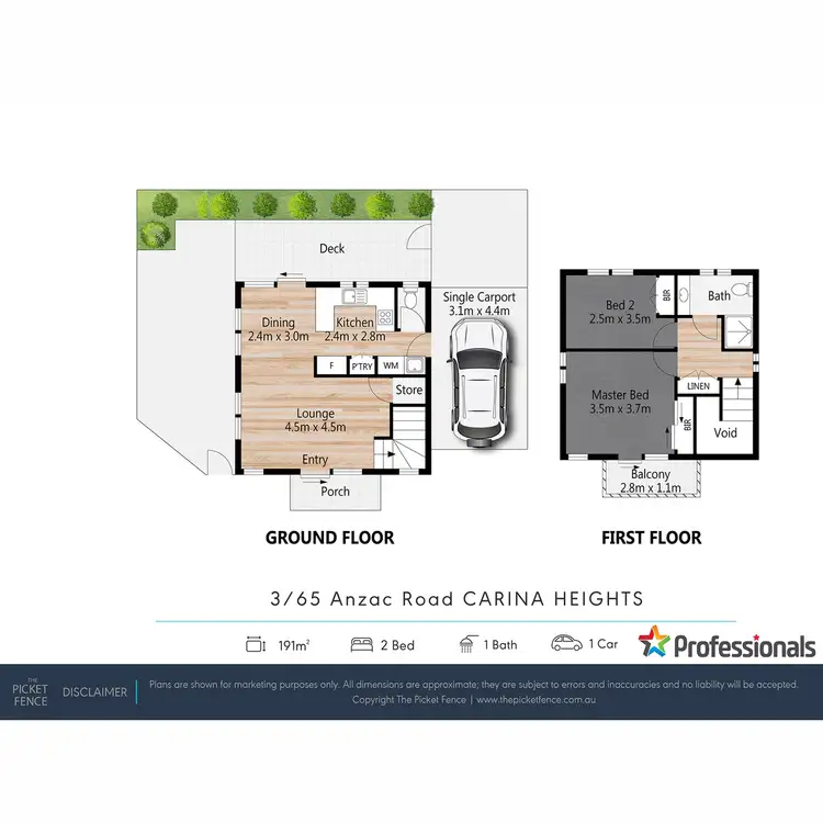 Floorplan of Homely townhouse listing, 3/65 Anzac Road, Carina Heights QLD 4152