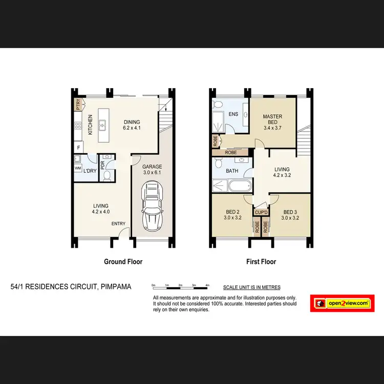 Floorplan of Homely townhouse listing, 54/1 Residences Circuit, Pimpama QLD 4209