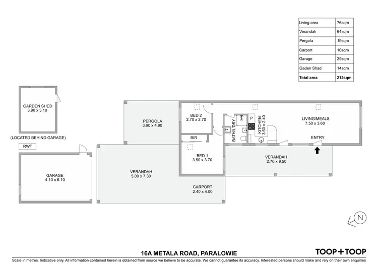 Floorplan of Homely house listing, 16A Metala Road, Paralowie SA 5108