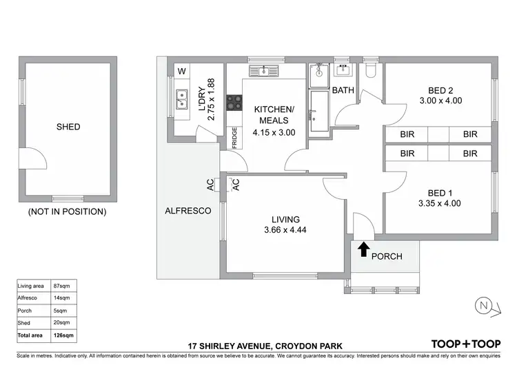 Floorplan of Homely house listing, 17 Shirley Avenue, Croydon Park SA 5008