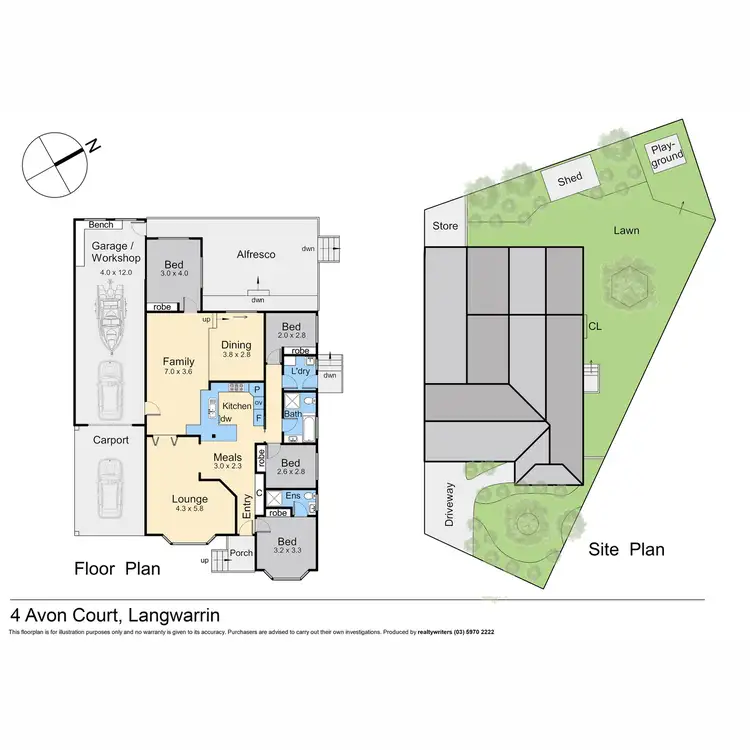 Floorplan of Homely house listing, 4 Avon Court, Langwarrin VIC 3910
