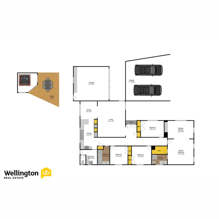 Floorplan of Homely house listing, 3 Canopus Court, Sale VIC 3850