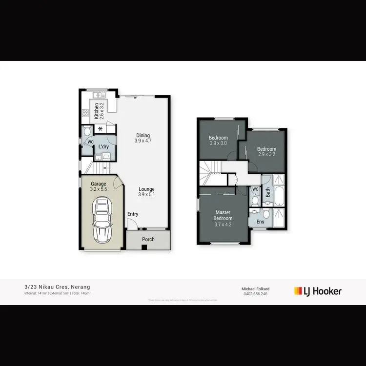 Floorplan of Homely semi-detached listing, 3/23 Nikau Crescent, Nerang QLD 4211
