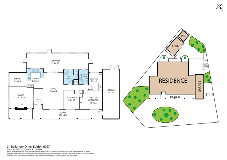 Floorplan of Homely house listing, 34 Bellanger Drive, Beldon WA 6027