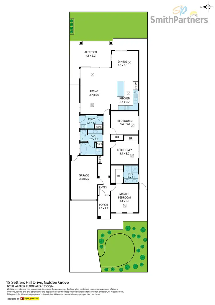 Floorplan of Homely house listing, 18 Settlers Hill Drive, Golden Grove SA 5125