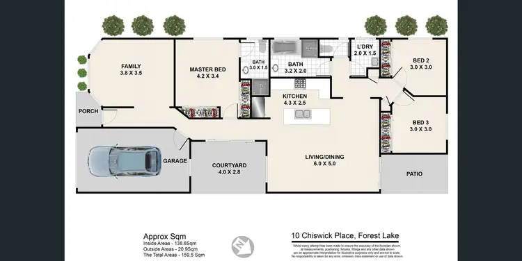 Floorplan of Homely house listing, 10 Chiswick Place, Forest Lake QLD 4078