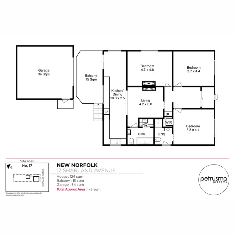 Floorplan of Homely house listing, 17 Sharland Avenue, New Norfolk TAS 7140
