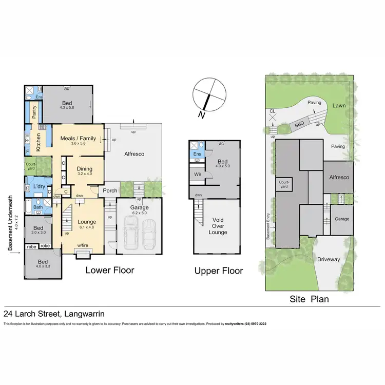 Floorplan of Homely house listing, 24 Larch Street, Langwarrin VIC 3910