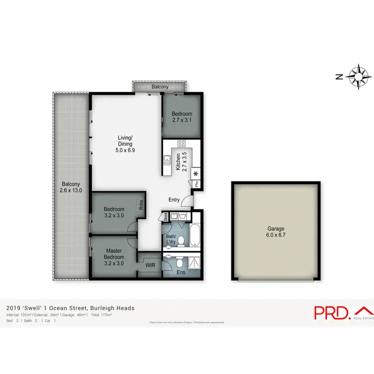 Floorplan of Homely apartment listing, 2019/1 Ocean Street, Burleigh Heads QLD 4220