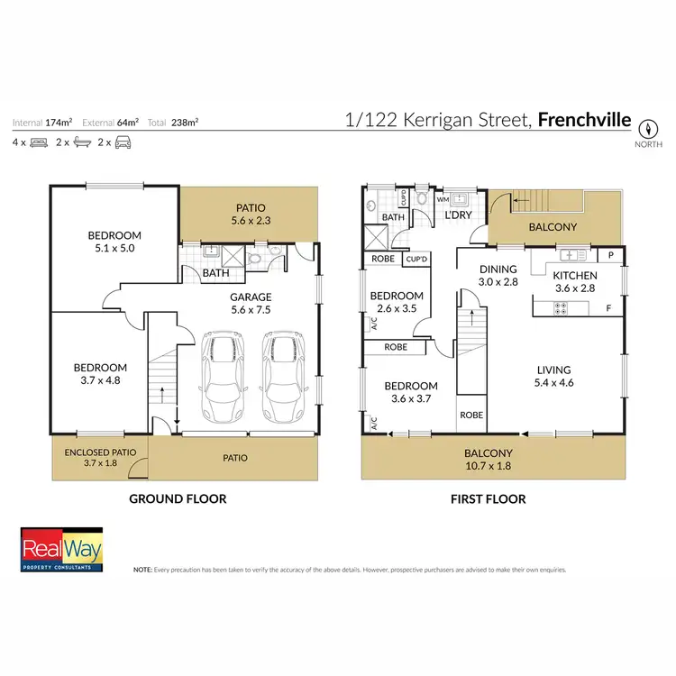 Floorplan of Homely block of units listing, 1-3/122 Kerrigan Street, Frenchville QLD 4701