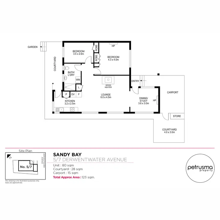 Floorplan of Homely unit listing, 5/7 Derwentwater Avenue, Sandy Bay TAS 7005
