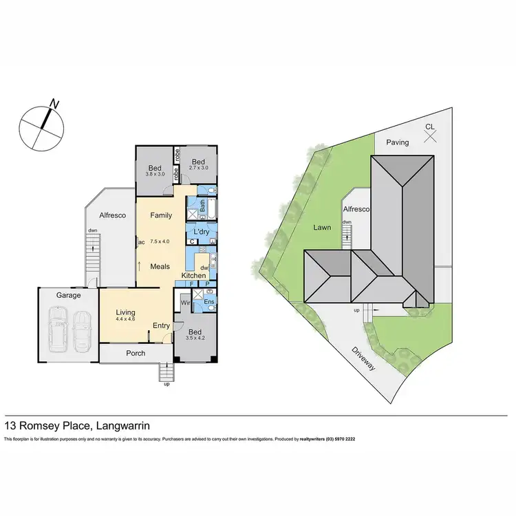 Floorplan of Homely house listing, 13 Romsey Place, Langwarrin VIC 3910