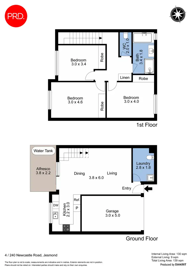 Floorplan of Homely townhouse listing, 4/240 Newcastle Road, Jesmond NSW 2299