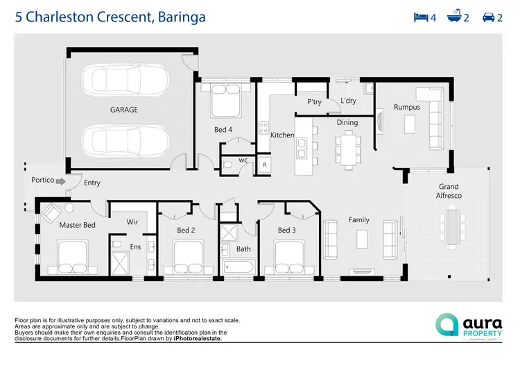 Floorplan of Homely house listing, 5 Charleston Crescent, Baringa QLD 4551