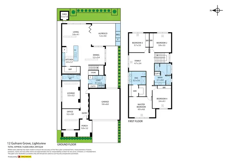 Floorplan of Homely house listing, 12 Gulnare Grove, Lightsview SA 5085