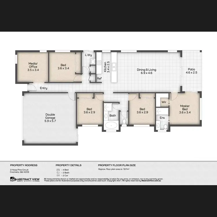 Floorplan of Homely house listing, 3 Hoop Pine Circuit, Coomera QLD 4209