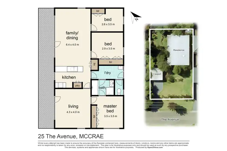 Floorplan of Homely house listing, 25 The Avenue, Mccrae VIC 3938