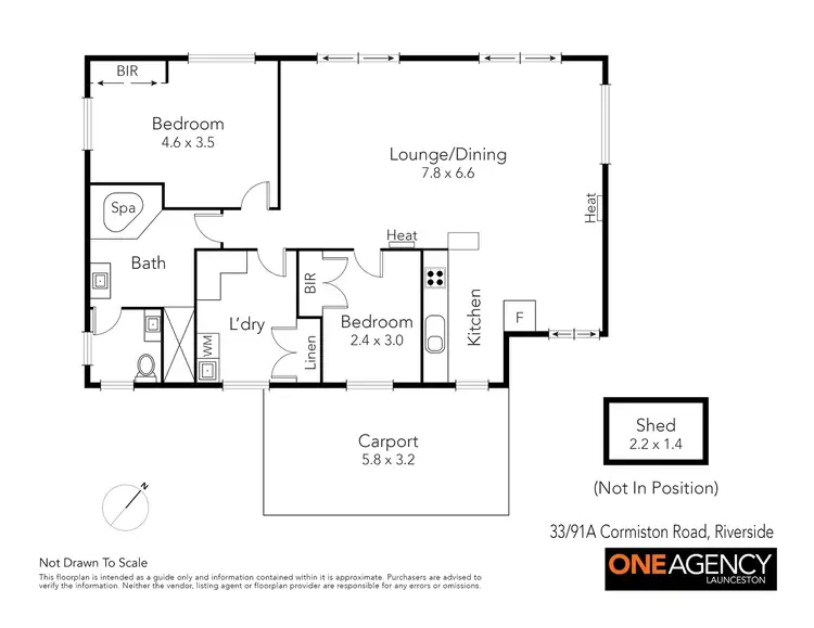 Floorplan of Homely unit listing, 33/91A Cormiston Road, Riverside TAS 7250
