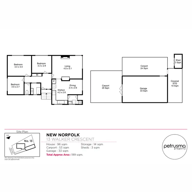 Floorplan of Homely house listing, 13 Walker Crescent, New Norfolk TAS 7140