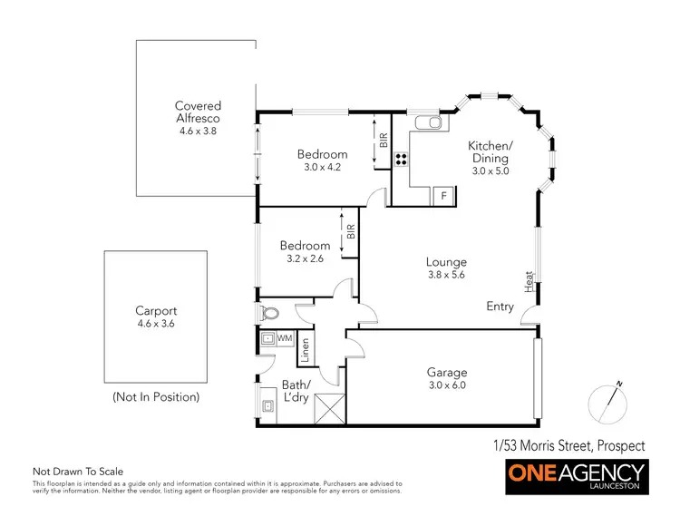 Floorplan of Homely unit listing, 1/53 Morris Street, Prospect TAS 7250