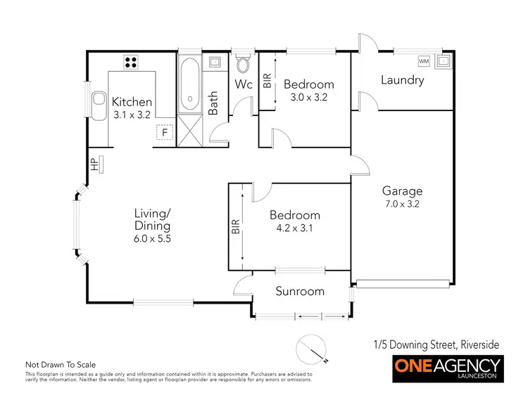 Floorplan of Homely unit listing, 1/5 Downing Street, Riverside TAS 7250