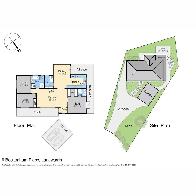 Floorplan of Homely house listing, 9 Beckenham Place, Langwarrin VIC 3910