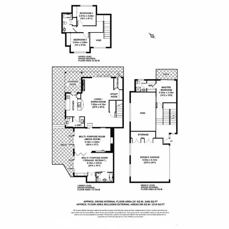 Floorplan of Homely townhouse listing, 2/46 Highview Terrace, St Lucia QLD 4067