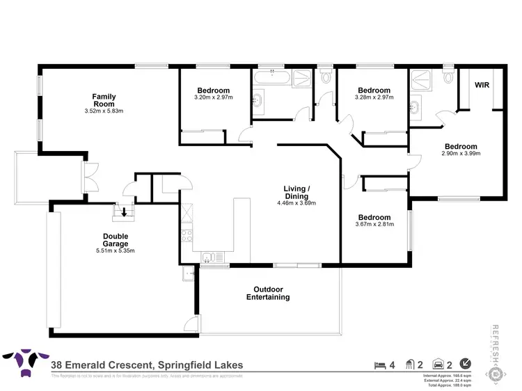 Floorplan of Homely house listing, 38 Emerald Crescent, Springfield QLD 4300
