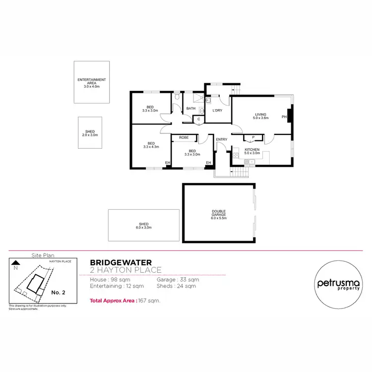 Floorplan of Homely house listing, 2 Hayton Place, Bridgewater TAS 7030