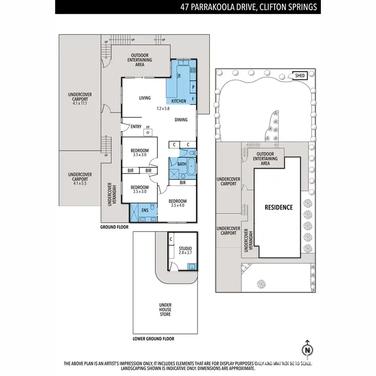 Floorplan of Homely house listing, 47 Parrakoola Drive, Clifton Springs VIC 3222
