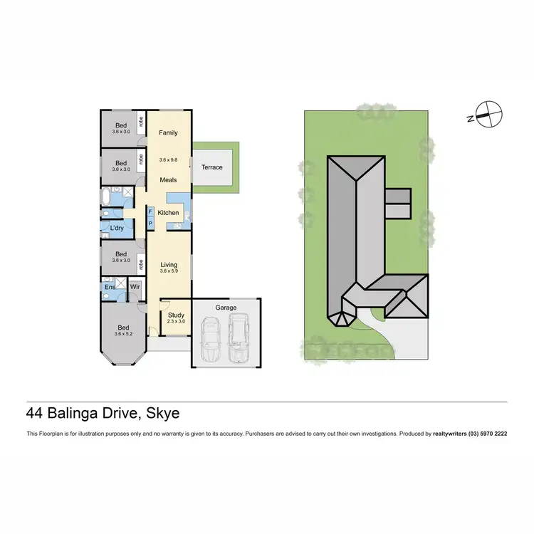 Floorplan of Homely house listing, 44 Balinga Drive, Skye VIC 3977