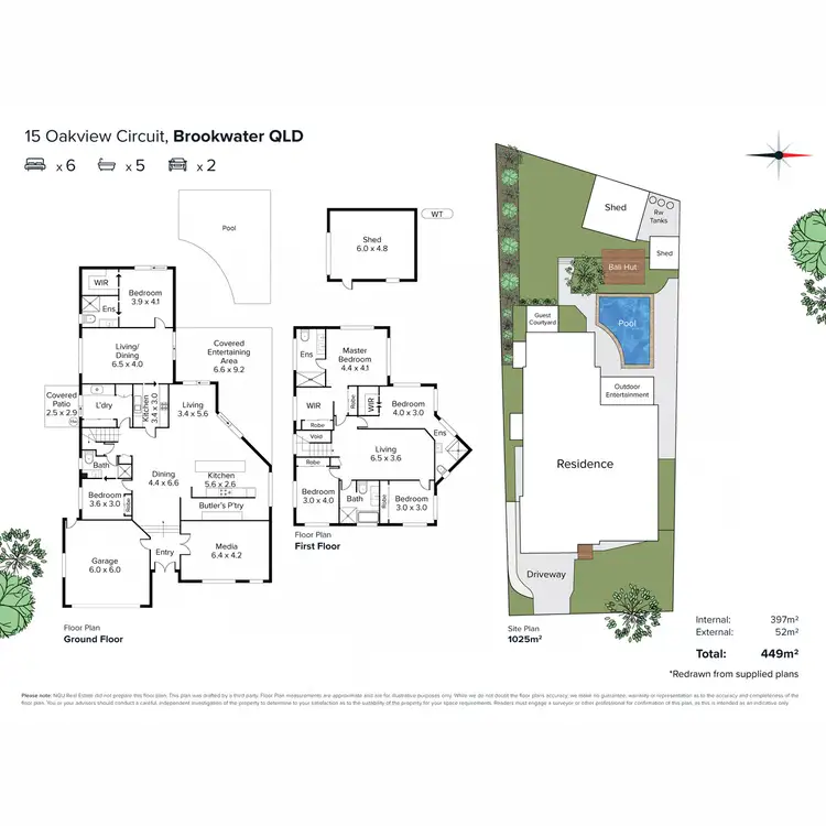 Floorplan of Homely house listing, 15 Oakview Circuit, Brookwater QLD 4300