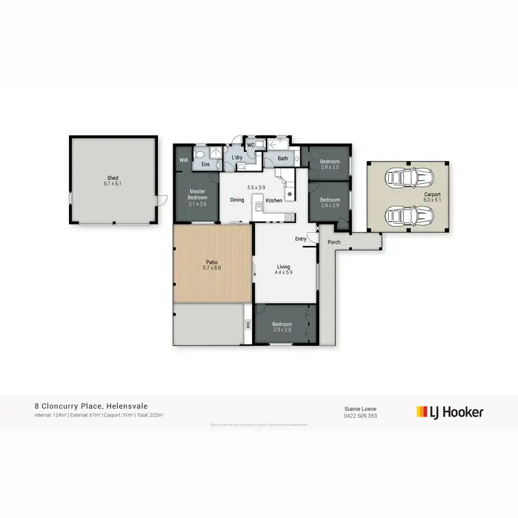 Floorplan of Homely house listing, 8 Cloncurry Place, Helensvale QLD 4212
