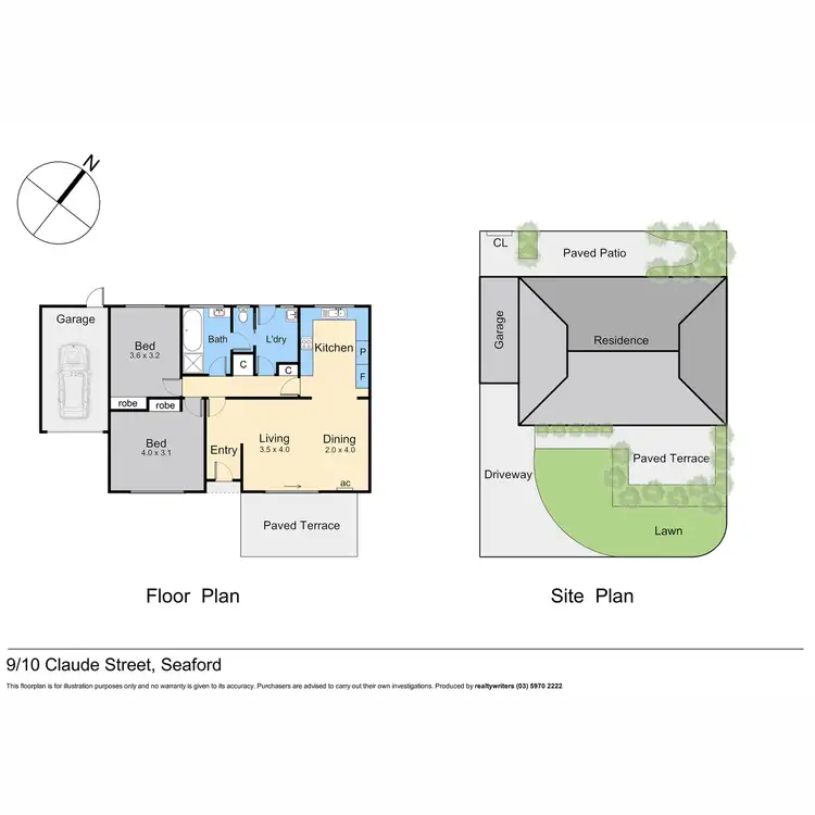 Floorplan of Homely unit listing, 9/10 Claude Street, Seaford VIC 3198