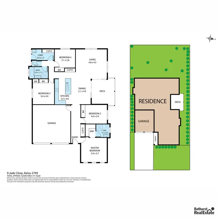 Floorplan of Homely house listing, 9 Jade Close, Kelso NSW 2795