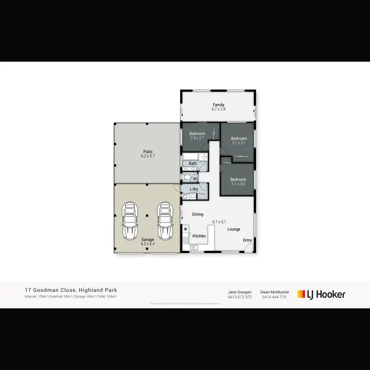 Floorplan of Homely house listing, 17 Goodman Close, Highland Park QLD 4211