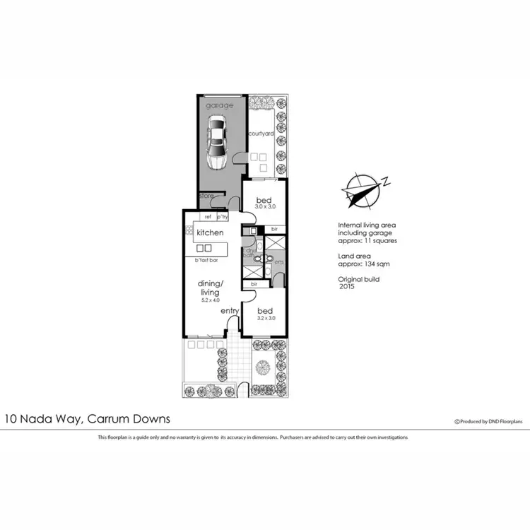 Floorplan of Homely unit listing, 10 Nada Way, Carrum Downs VIC 3201