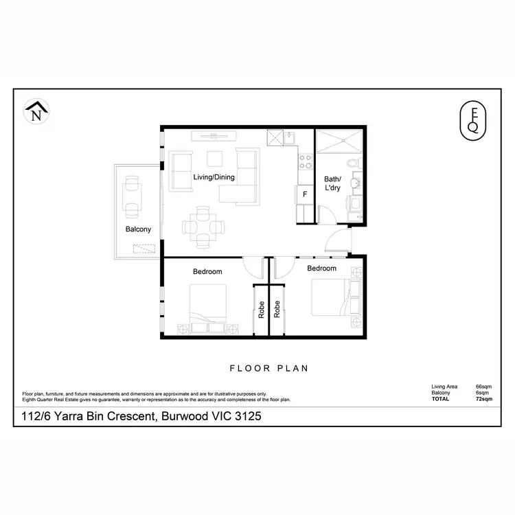 Floorplan of Homely apartment listing, 112/6 Yarra Bing Crescent, Burwood VIC 3125