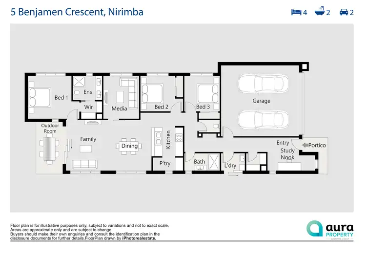 Floorplan of Homely house listing, 5 Benjamen Crescent, Nirimba QLD 4551