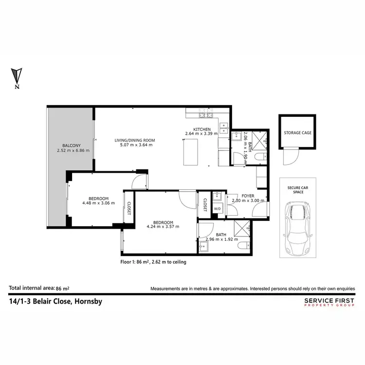 Floorplan of Homely apartment listing, 14/1-3 Belair Close, Hornsby NSW 2077