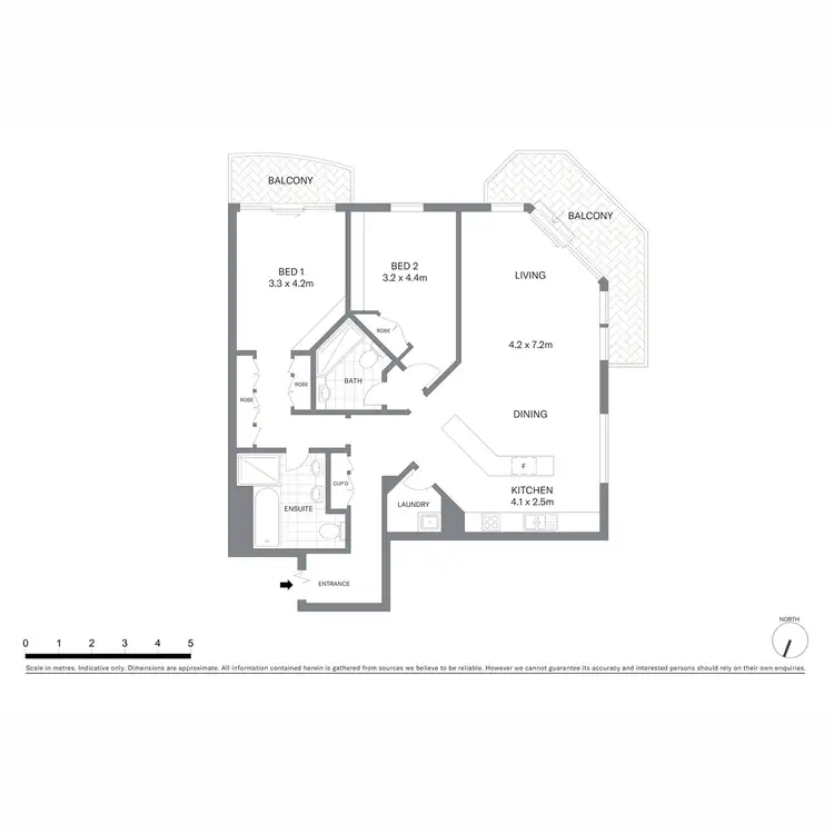 Floorplan of Homely apartment listing, 1408/127 Kent Street, Sydney NSW 2000