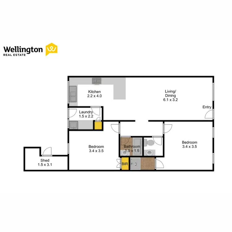 Floorplan of Homely unit listing, 5/168 Desailly Street, Sale VIC 3850