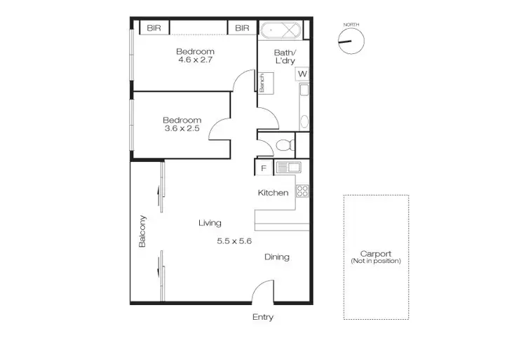 Floorplan of Homely unit listing, 36/375 Stirling Highway, Claremont WA 6010