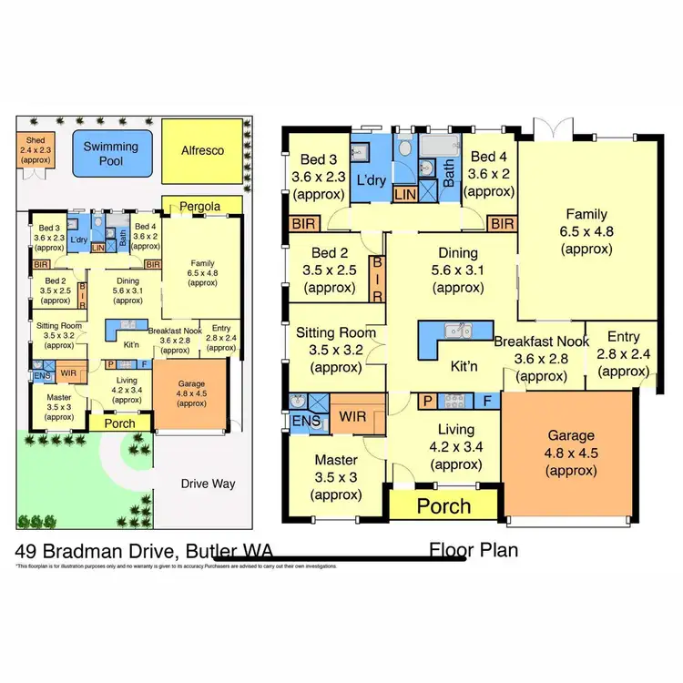 Floorplan of Homely house listing, 49 Bradman Drive, Butler WA 6036